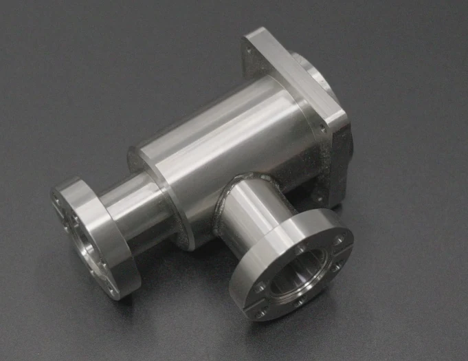 Three-Way Vacuum Chamber manufactured for Semiconductor Manufacturing